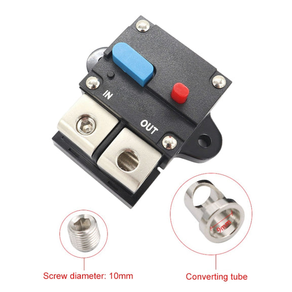 50A Auto Circuit Breaker Car Audio Fuse Holder Power Insurance Automatic Switch(Blue)