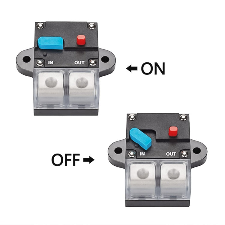 80A Auto Circuit Breaker Car Audio Fuse Holder Power Insurance Automatic Switch(Blue)