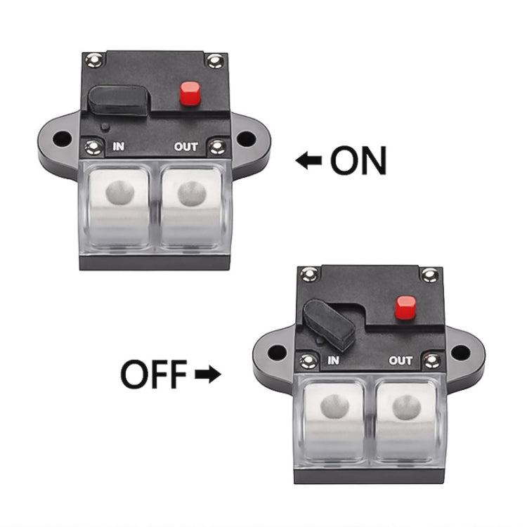 80A Auto Circuit Breaker Car Audio Fuse Holder Power Insurance Automatic Switch(Black)