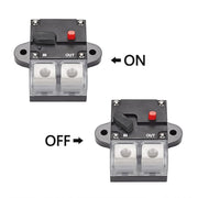 80A Auto Circuit Breaker Car Audio Fuse Holder Power Insurance Automatic Switch(Black)
