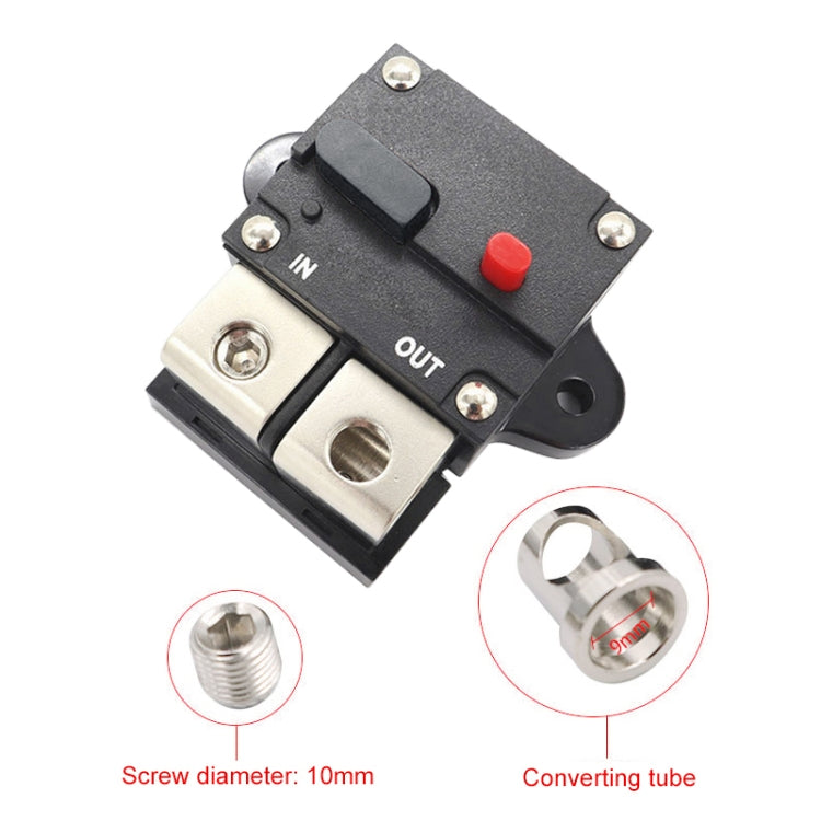 80A Auto Circuit Breaker Car Audio Fuse Holder Power Insurance Automatic Switch(Black)