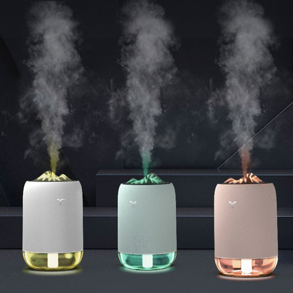 Car Portable Humidifier Household Night Light USB Spray Instrument Disinfection Aroma Diffuser(Pearl White)