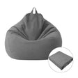 Lazy Sofa Bean Bag Chair Fabric Cover, Size: 70x80cm(Dark Gray) - Sofa Covers & Chair Covers by PMC TechLife | Online Shopping South Africa | PMC TechLife