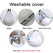 Lazy Sofa Bean Bag Chair Fabric Cover, Size: 70x80cm(Dark Gray)