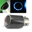Car Modification Carbon Fiber Luminous Tail Throat LED Lights Modified Car Exhaust Pipe Spitfire Tail Throat, Style:Curling(Blue) - Exhaust Pipes by PMC TechLife | Online Shopping South Africa | PMC TechLife | Buy Now Pay Later Mobicred