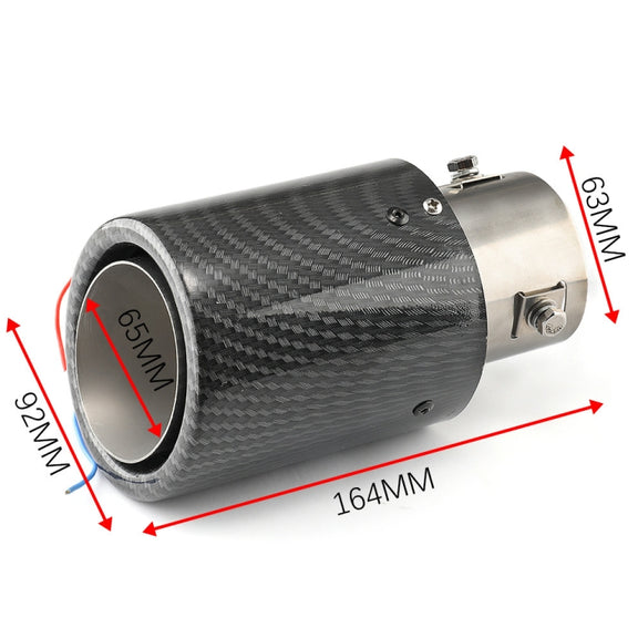 Car Modification Carbon Fiber Luminous Tail Throat LED Lights Modified Car Exhaust Pipe Spitfire Tail Throat, Style:Side(Blue)