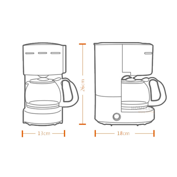 HOMEZEST Household Small Coffee Machine Fully Automatic Portable Drip Coffee Machine(EU Plug)