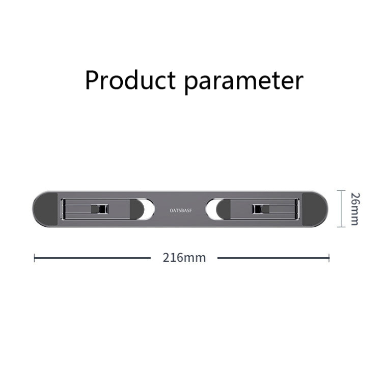 Oatsbasf Portable Storage Foldable Notebook Computer Bracket Heightening Fan Heater(Silver)