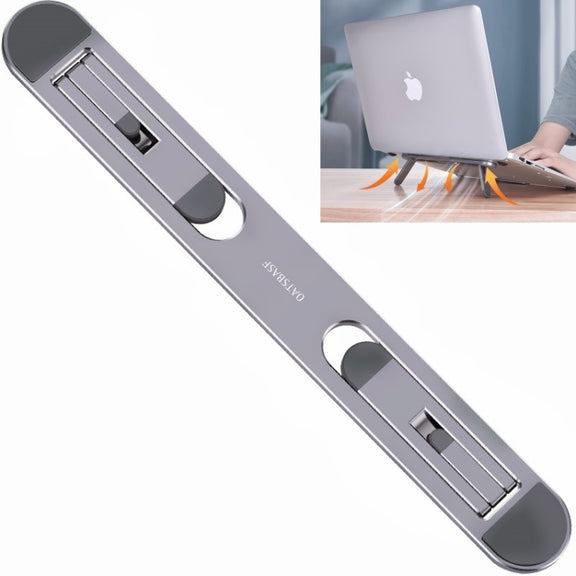 Oatsbasf Portable Storage Foldable Notebook Computer Bracket Heightening Fan Heater(Silver)