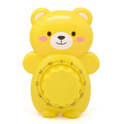 Cartoon Bear Timer Kitchen Gadget Mechanical Timer(Yellow)