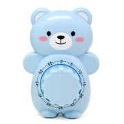 Cartoon Bear Timer Kitchen Gadget Mechanical Timer(Blue)