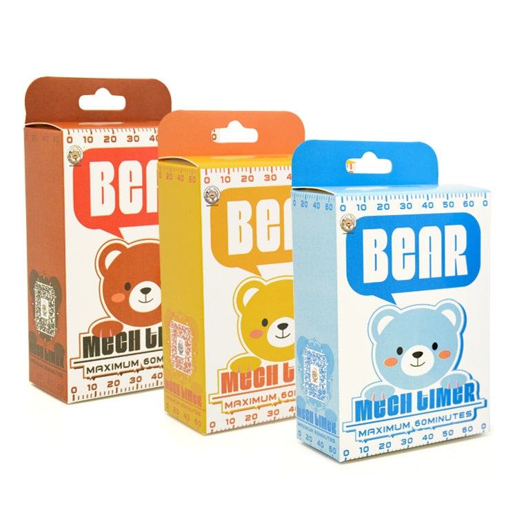 Cartoon Bear Timer Kitchen Gadget Mechanical Timer(Pink)