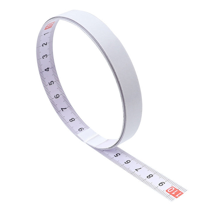 1m Sticky Scale Steel Ruler with Glue Scale Tape Measure Self-adhesive Ruler, Specification:Middle Point