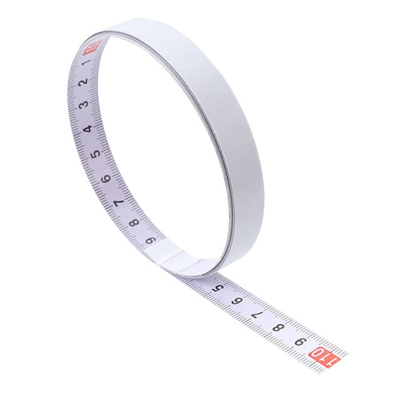 1m Sticky Scale Steel Ruler with Glue Scale Tape Measure Self-adhesive Ruler, Specification:Middle Point