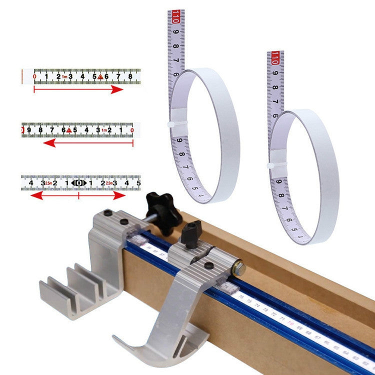 1m Sticky Scale Steel Ruler with Glue Scale Tape Measure Self-adhesive Ruler, Specification:Middle Point