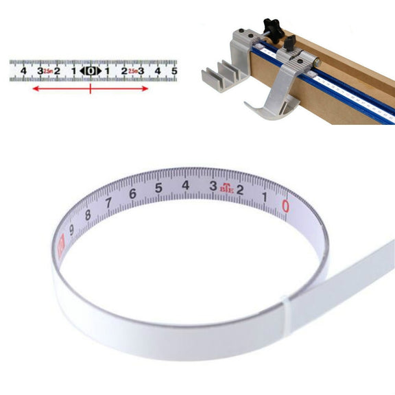 1m Sticky Scale Steel Ruler with Glue Scale Tape Measure Self-adhesive Ruler, Specification:Middle Point