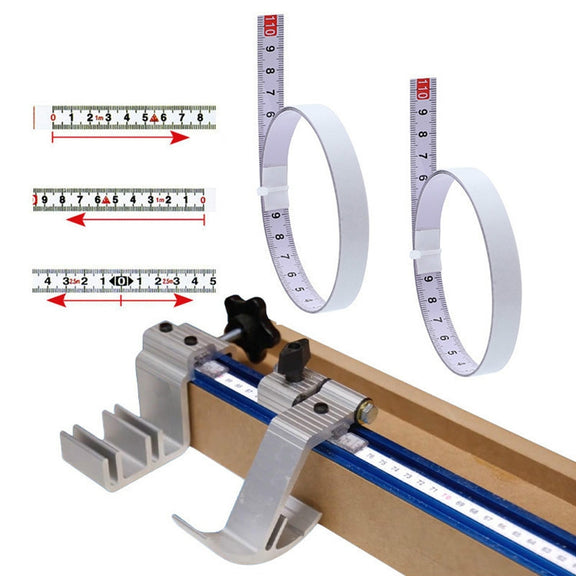 1m Sticky Scale Steel Ruler with Glue Scale Tape Measure Self-adhesive Ruler, Specification:Middle Point