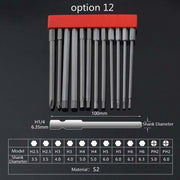 12 PCS / Set Screwdriver Bit With Magnetic S2 Alloy Steel Electric Screwdriver, Specification:12