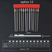 12 PCS / Set Screwdriver Bit With Magnetic S2 Alloy Steel Electric Screwdriver, Specification:13