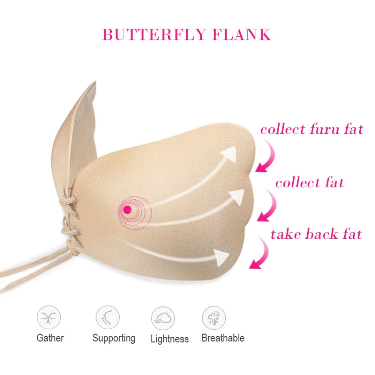 Women Self-Adhesive Strapless Bandage Blackless Solid Bra Silicone Underwear Invisible Bra, Size:XL(T Black)