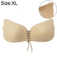 Women Self-Adhesive Strapless Bandage Blackless Solid Bra Silicone Underwear Invisible Bra, Size:XL(T Khaki) - free shipping - PMC TechLife - Order now!
