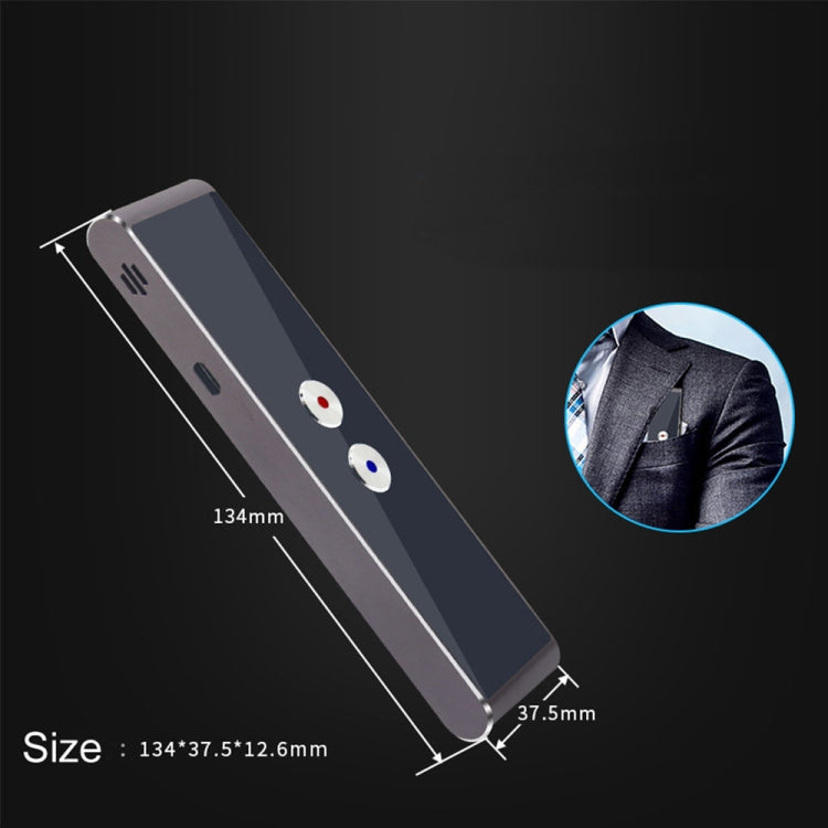 T8 Pocket Language Translator Voice 30 Languages Two Way Real Time Intercom Portable Translator For Personal Learning Travelling Black