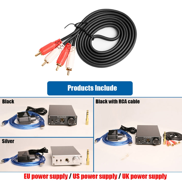 FX-AUDIO DAC-X6 Fever HiFi Fiber Coaxial USB Amp Digital Audio DAC Decoder 24BIT/192(Black)