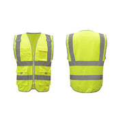 Multi-pockets Safety Vest Reflective Workwear Clothing, Size:M-Chest 112cm(Yellow)
