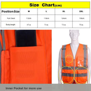 Multi-pockets Safety Vest Reflective Workwear Clothing, Size:M-Chest 112cm(Yellow)