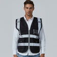 Multi-pockets Safety Vest Reflective Workwear Clothing, Size:XL-Chest 124cm(Black) - Reflective Safety Clothing by PMC Jewellery | Online Shopping South Africa | PMC Jewellery | Buy Now Pay Later Mobicred