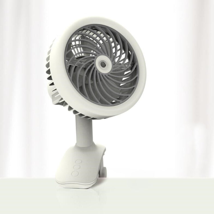 Desktop Office Small Fan USB Charging Clip Fan(White)