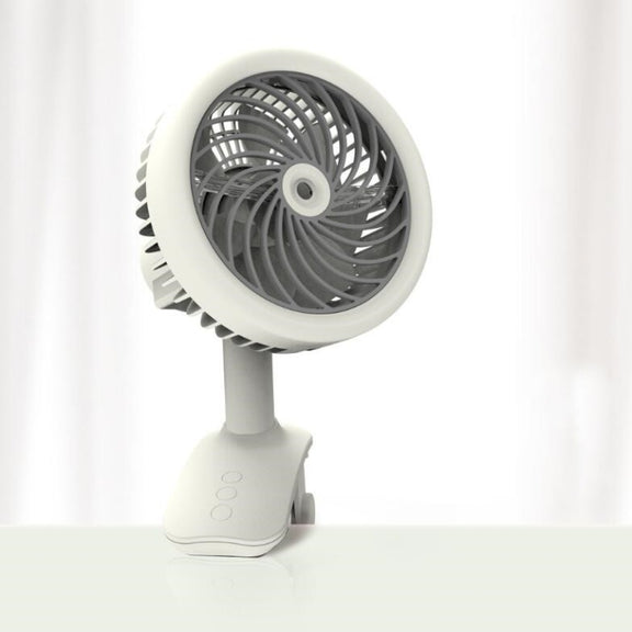 Desktop Office Small Fan USB Charging Clip Fan(White)