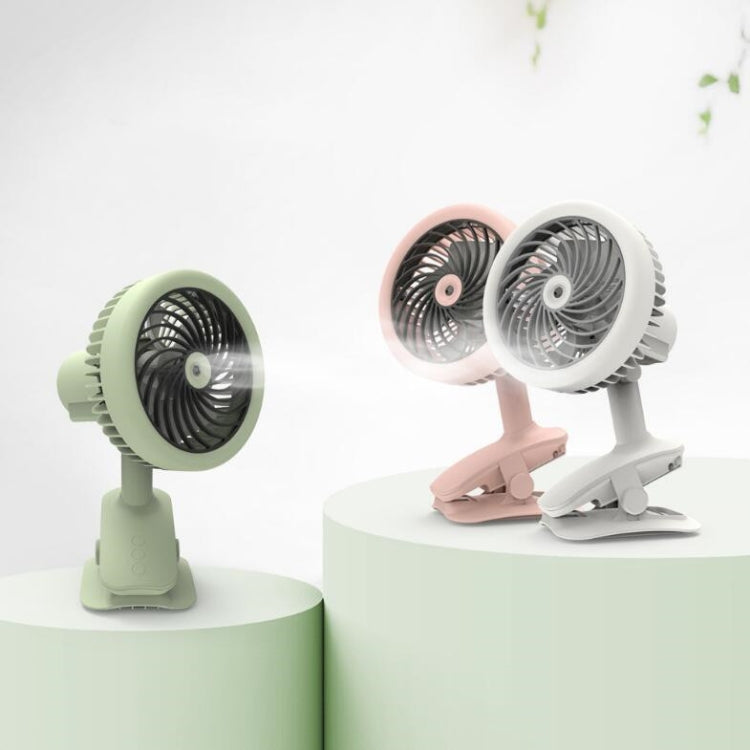 Desktop Office Small Fan USB Charging Clip Fan(White)