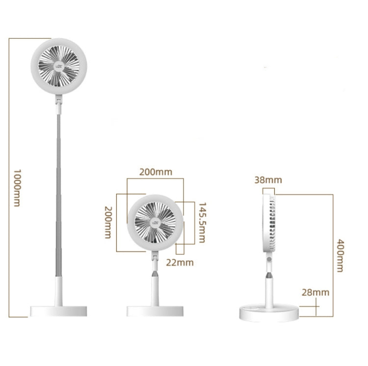 Home Fan Lamp Desktop Telescopic Floor Multi-function Rechargeable Fill Light Bracket