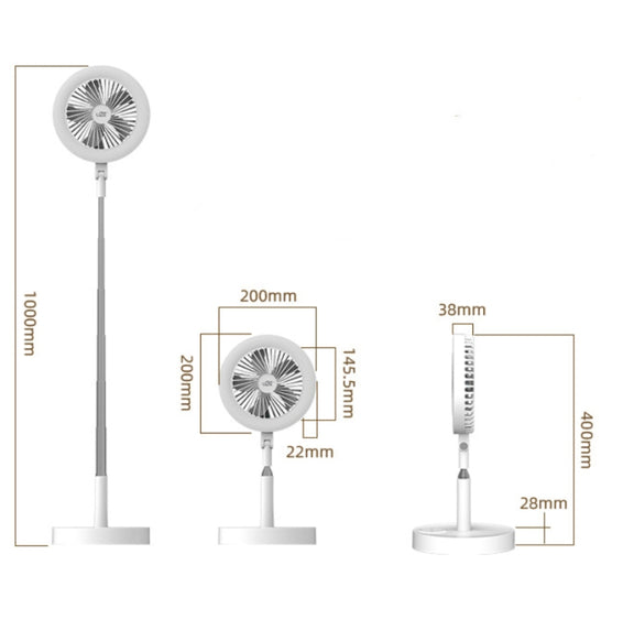 Home Fan Lamp Desktop Telescopic Floor Multi-function Rechargeable Fill Light Bracket