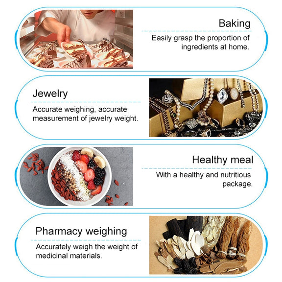 BOH-2012 Digital Multi-function Stainless Steel Food Kitchen Scale with LCD Display, Specification: 10kg/1g(Rose Gold)