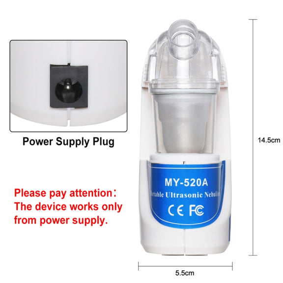 Mini Home Ultrasonic  Atomizer Atomizer Facial Moisturizer for Child Adult(EU plug)