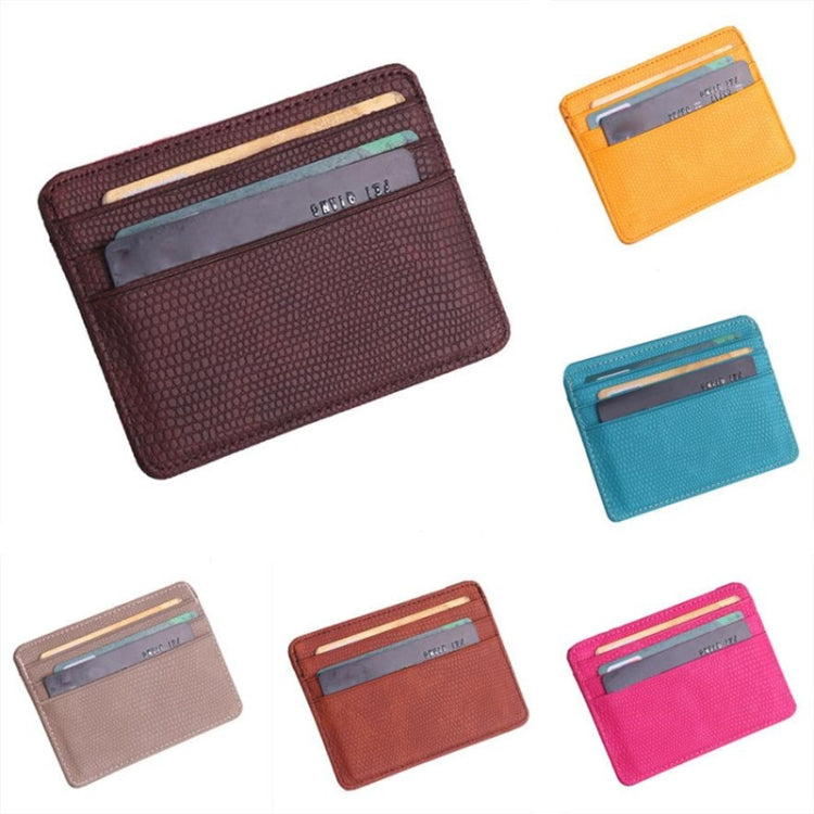 Lizard Pattern PU Leather Bank Card Set Card Package(Gray)