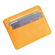 Lizard Pattern PU Leather Bank Card Set Card Package(Yellow)