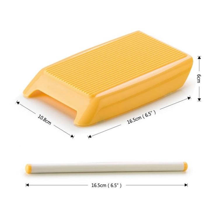 Plastic Pasta Macaroni Board Spaghetti Maker Rolling Pin Mold Kitchen Tool(Yellow)