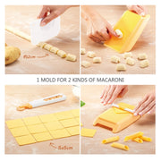 Plastic Pasta Macaroni Board Spaghetti Maker Rolling Pin Mold Kitchen Tool(Yellow)