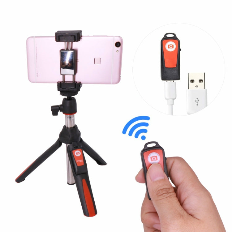 Benro MK10 Mobile Phone Live Bluetooth Remote Control Selfie Stick Tripod(Orange)