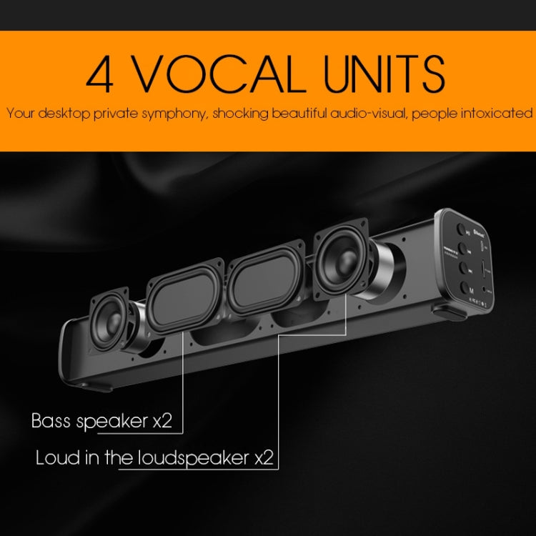 TOPROAD High Power 10W HIFI Portable Wireless Bluetooth Speaker Stereo Soundbar TF FM USB Subwoofer Column for Computer TV Phone(Red)