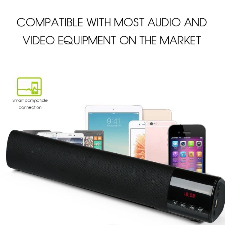 TOPROAD High Power 10W HIFI Portable Wireless Bluetooth Speaker Stereo Soundbar TF FM USB Subwoofer Column for Computer TV Phone(Blue)