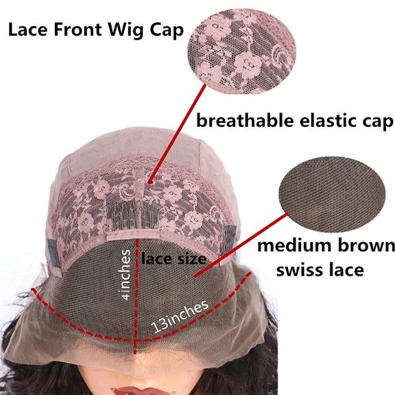 Straight Lace Front Human Hair Wigs, Stretched Length:16 inches, Style:1