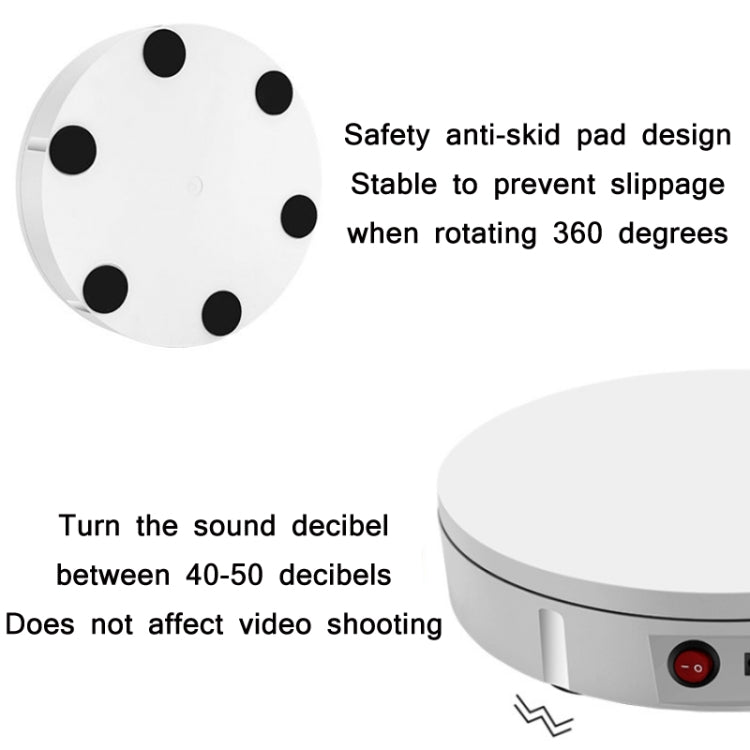 30cm Remote Control Speed Electric Turntable Sample Display Stand, Specification:UK Plug(Black)