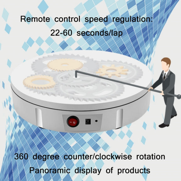 30cm Remote Control Speed Electric Turntable Sample Display Stand, Specification:AU Plug(Black)