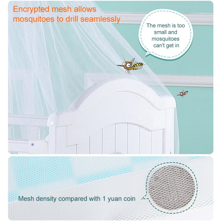 Crib Dome Lightweight Mosquito Net, Size:4.2x1.6 Meters, Style:Flower Side Mosquito Net