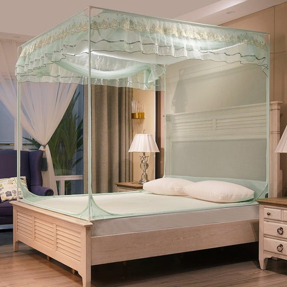 Home Free Installation Thickened Encryption Dustproof Mosquito Net, Size:200x220 cm(Full Bottom Green)