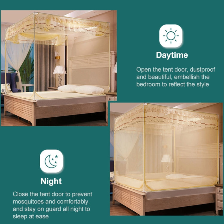 Home Free Installation Thickened Encryption Dustproof Mosquito Net, Size:200x220 cm(Full Bottom Green)